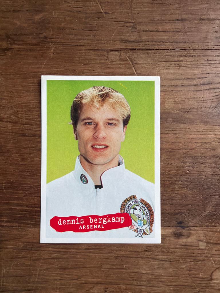 Panini Voetbalplaatje Dennis Bergkamp Arsenal, Ophalen of Verzenden, Zo goed als nieuw, Plaatje