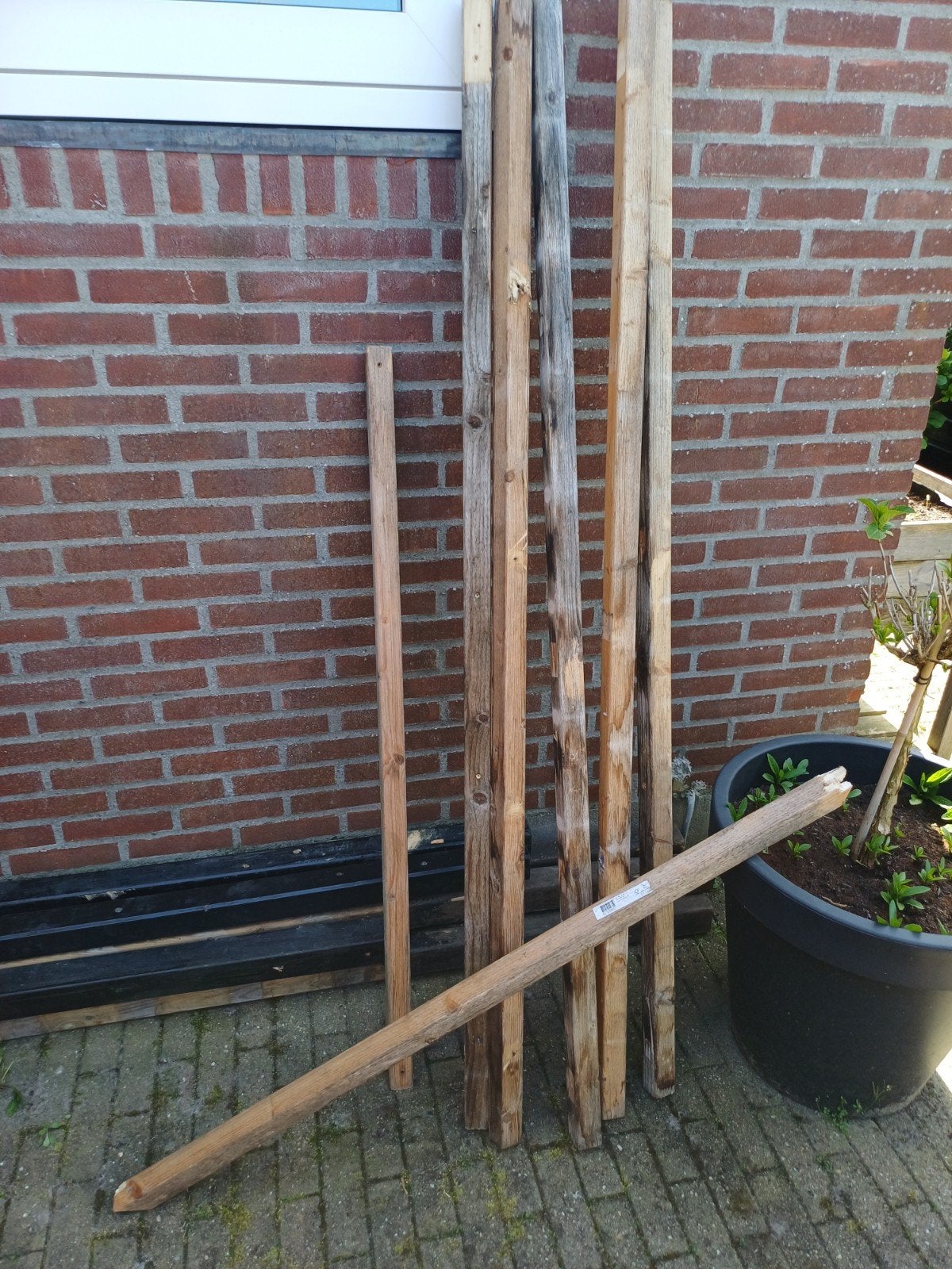 Diverse houten planken en balken, Ophalen, Gebruikt, Minder dan 25 mm, 200 tot 250 cm