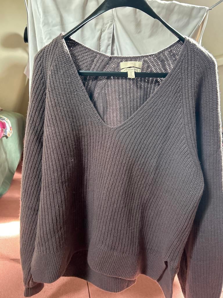 H&M Trui Wol/Kasjmier Blend Maat S, Kleding | Dames, Ophalen of Verzenden, Zo goed als nieuw, Maat 36 (S), Grijs