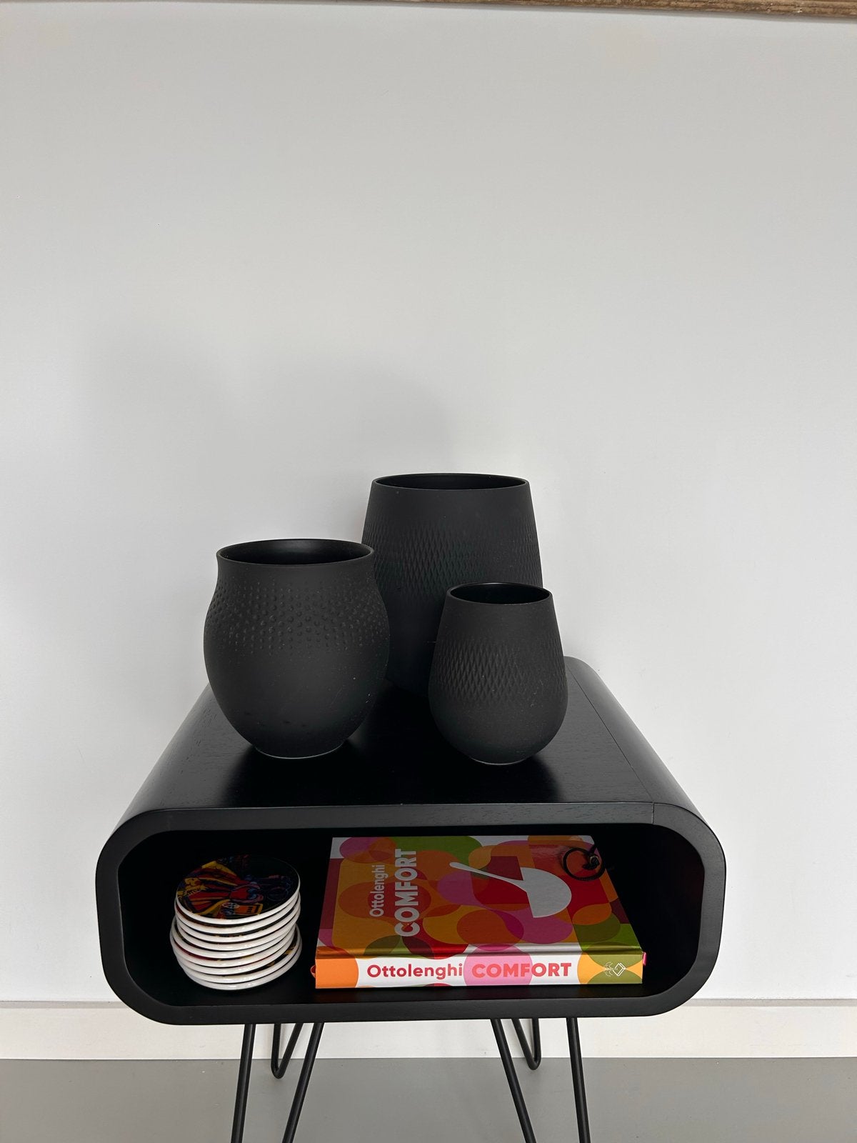 3 prachtige Villeroy & Boch designvazen Collier Noir, Antiek en Kunst, Ophalen