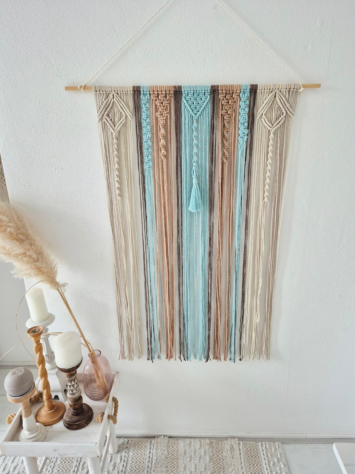 Grote macrame wandhanger!, Ophalen of Verzenden