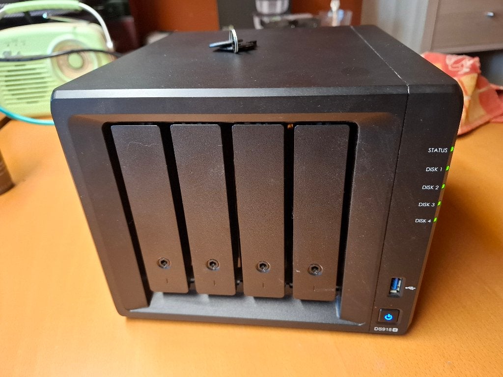 Synology DS918+ NAS – 16 GB RAM – 6 TB opslag – SHR 3.5 TB, Computers en Software, NAS, Ophalen of Verzenden, Gebruikt
