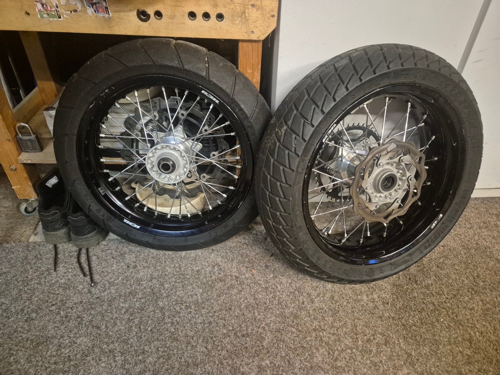Supermoto wielen en Brembo remset, Ophalen, Gebruikt