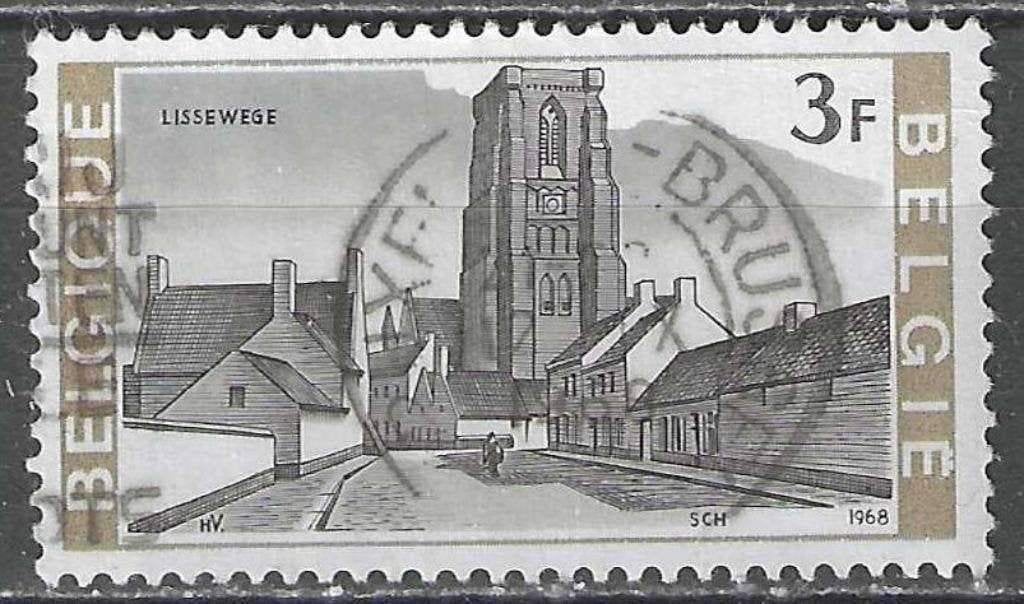Belgie 1968 - Yvert/OBP 1467 - Kerk van Lissewege (ST), Verzenden, Gestempeld