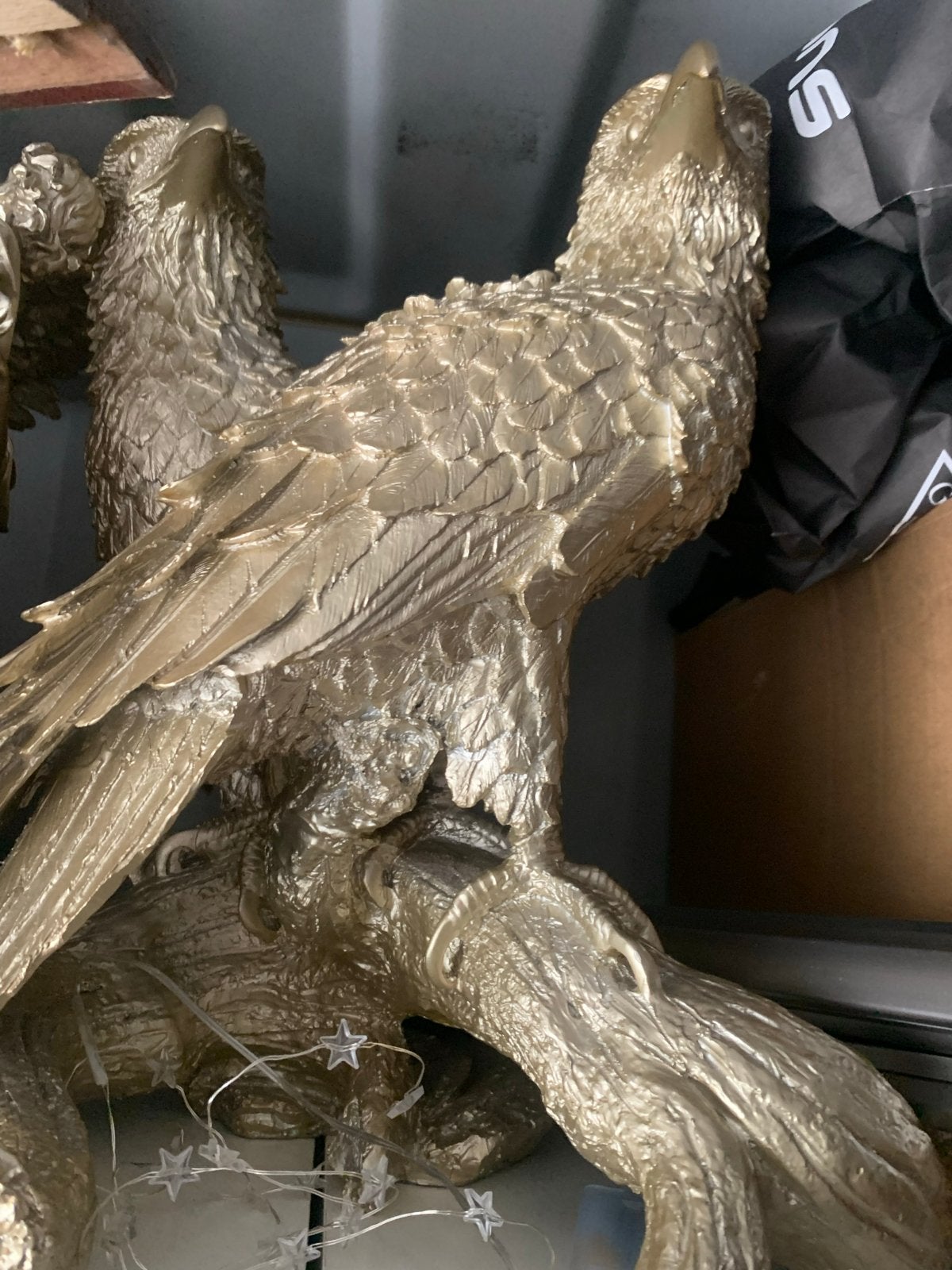 Gouden Adelaar en Engel Beeld - Decoratieve Sculpturen, Kunststof, Ophalen of Verzenden, 20 - 50 cm, Beeld