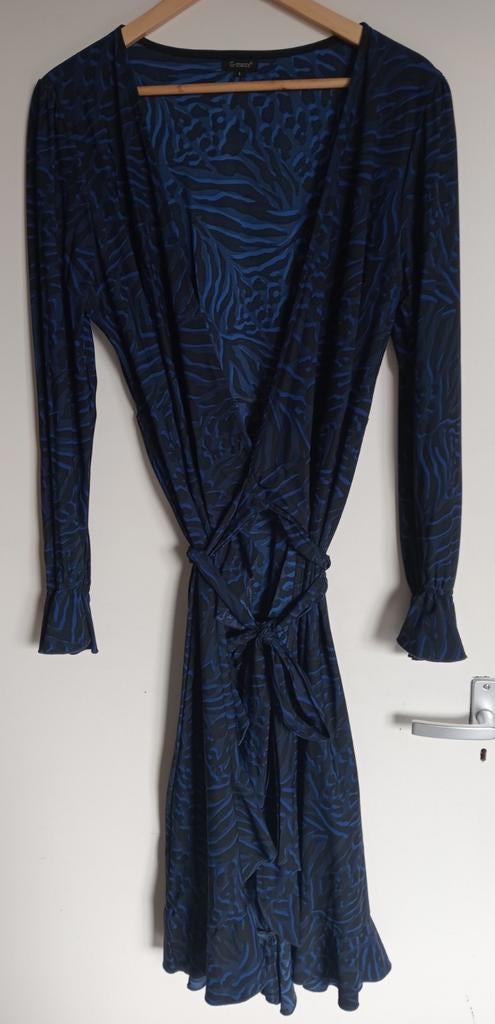 Zgan blauwe overslag jurk van G-Maxx maat L, Blauw, Maat 42/44 (L), Ophalen of Verzenden, Zo goed als nieuw