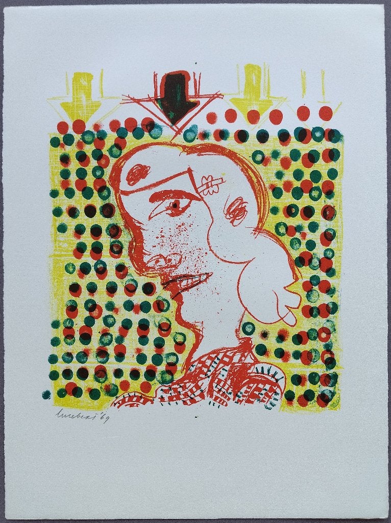 Lucebert – gesigneerde litho, Ophalen of Verzenden