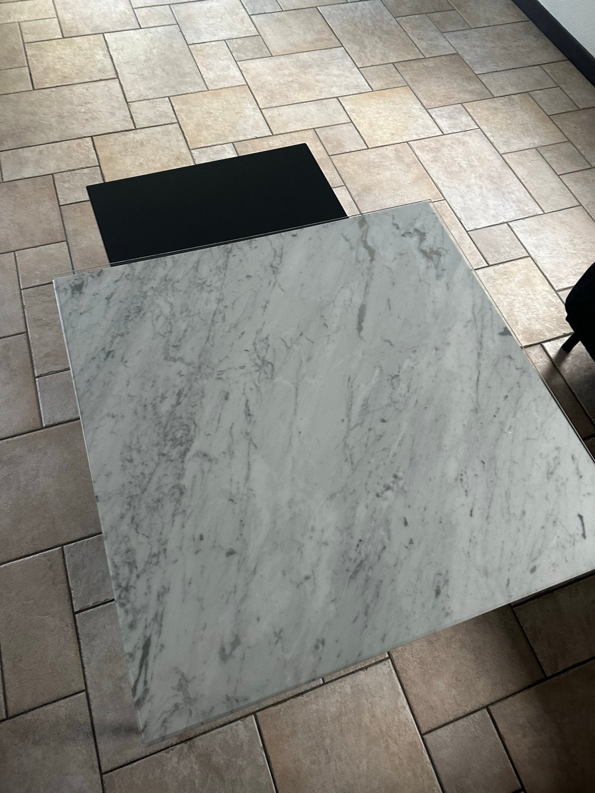Montel marmeren salontafel set (90x90 en 60x60), Huis en Inrichting, Ophalen, Overige materialen, Vierkant, 50 tot 100 cm