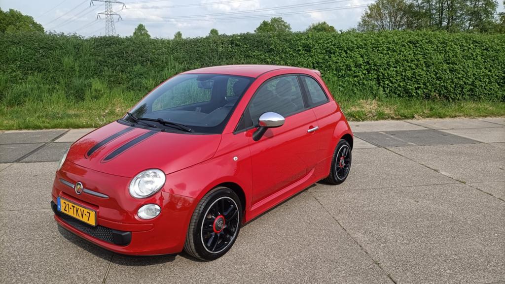 Fiat 500 0.9 85pk Twinair Turbo 2012 Rood, Voorwielaandrijving, Leder en Stof, 905 kg, Bedrijf