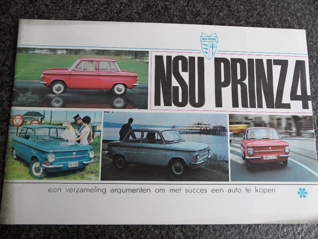 NSU Prinz 4 oldtimerauto folder, Verzenden, Gelezen, Overige merken
