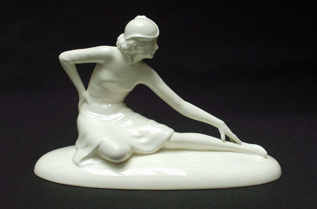 Art Deco Beeld - Lorenzl voor Goldscheider., Antiek en Kunst, Antiek | Porselein, Ophalen of Verzenden