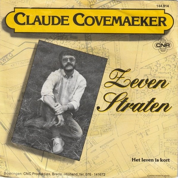 Juke-Box Single (1982) Claude Covemaeker - Zeven Straten., Cd's en Dvd's, Vinyl Singles, Gebruikt, Beschermende buitenhoes, Fotohoes