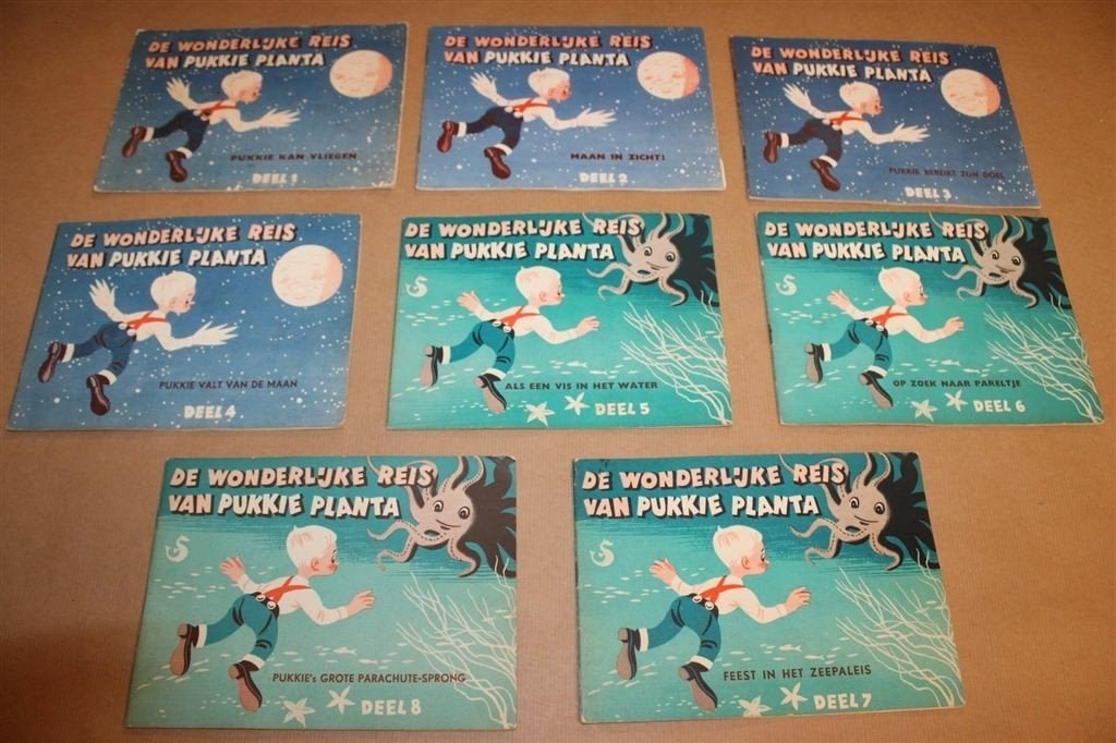 Pukkie Planta 1953 — 8 Delen met Stereoscopische Plaatjes, Ophalen of Verzenden, Gelezen