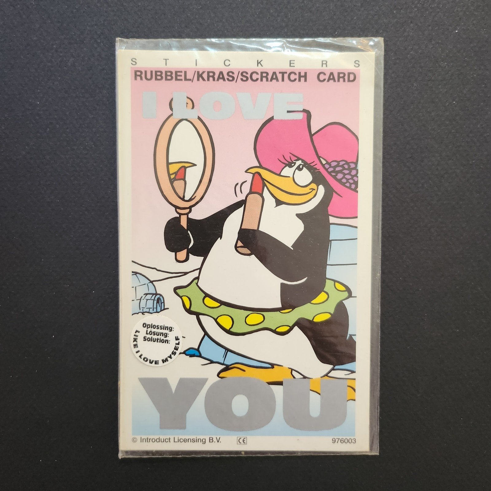 Vintage Croc Play Kraskaart 'I Love Myself' Pinguïn, Verzenden, Nieuw