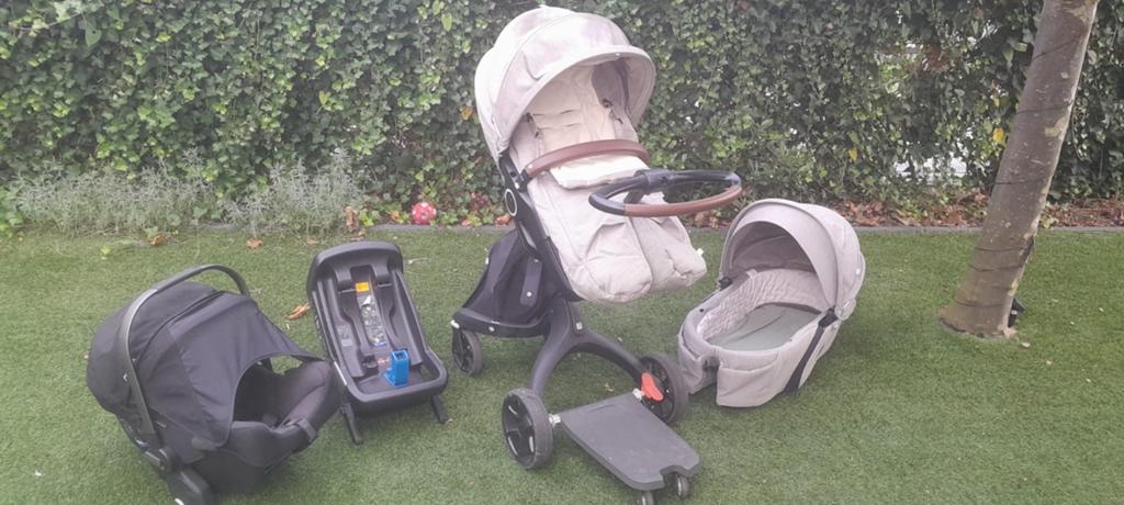 Stokke V6 complete set: kinderwagen, maxi-cosi, base, buggy, Kinderen en Baby's, Kinderwagens en Combinaties, Gebruikt, Combiwagen