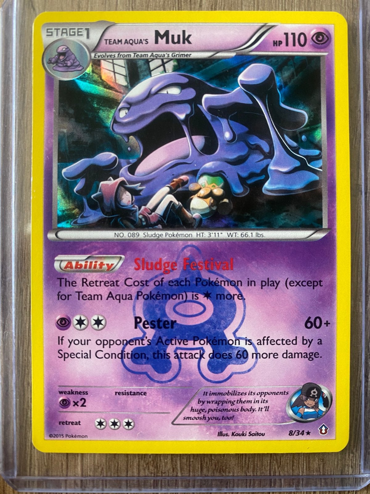 Team Aqua’s Muk 8/34, Ophalen of Verzenden, Gebruikt, Losse kaart