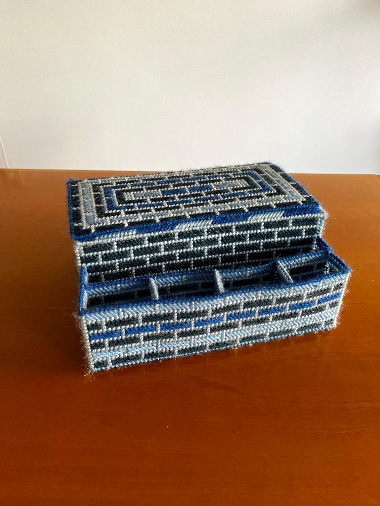 Geweven doos - make-up - sieraden - bureau opbergdoos, Ophalen of Verzenden, Zo goed als nieuw, Rechthoekig, Overige materialen