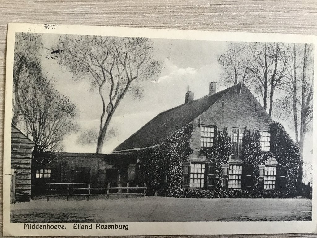 Rozenburg Middenhoeve  1922, Verzenden, 1920 tot 1940, Gelopen, Zuid-Holland