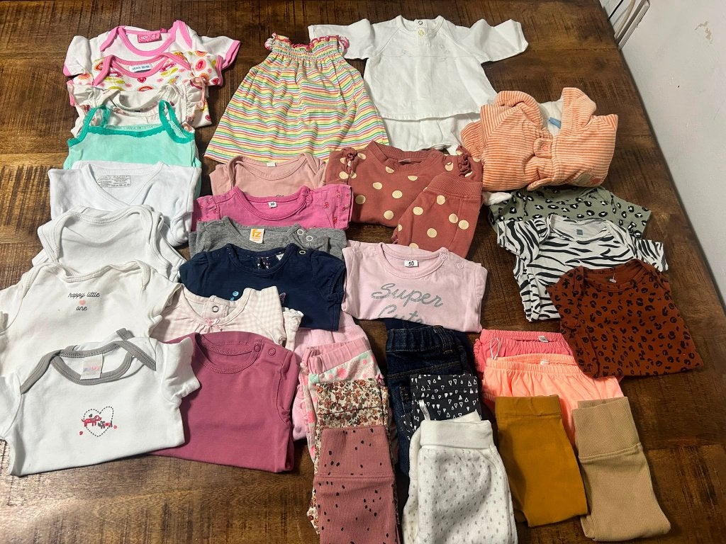 Kledingpakket meisje maat 50, Kinderen en Baby's, Babykleding | Maat 50, Ophalen of Verzenden, Zo goed als nieuw, Meisje