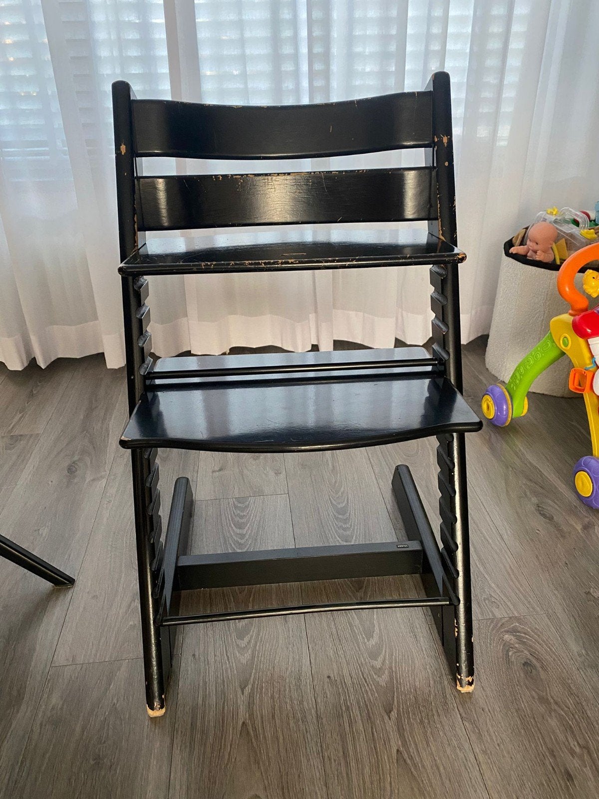 Stokke Tripp Trapp meegroeistoel - Zwart, Kinderen en Baby's, Kinderstoelen, Ophalen of Verzenden