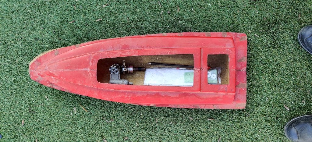 Modelbouwboot met 3,5 cc, Hobby en Vrije tijd, Modelbouw | Boten en Schepen, Ophalen, Zo goed als nieuw, Groter dan 1:32
