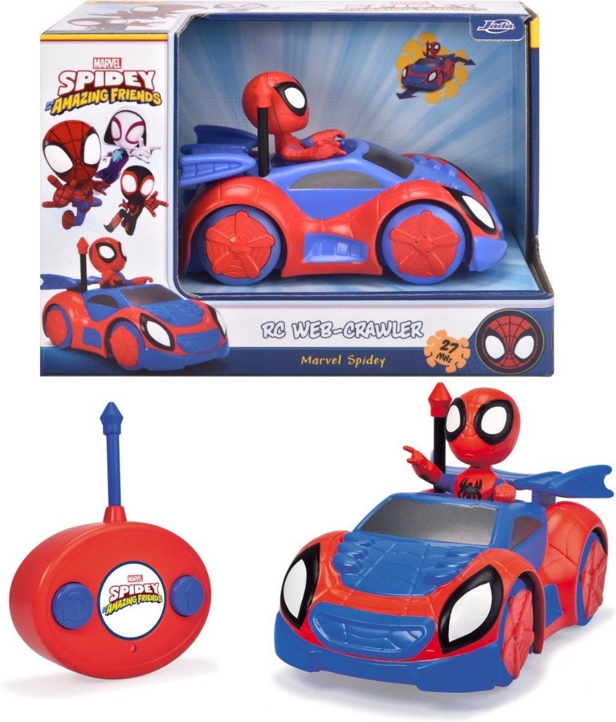 Jada Toys - RC Spiderman Spidey Web Crawler - Bestuurb. auto, Elektro, Auto offroad, Nieuw, Ophalen of Verzenden