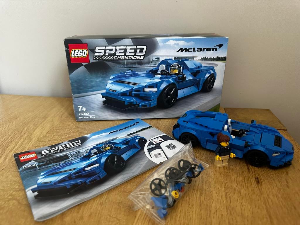 LEGO Speed Champions McLaren Elva (76902) - Zo goed als nieu, Lego, Zo goed als nieuw, Compleet, Complete set