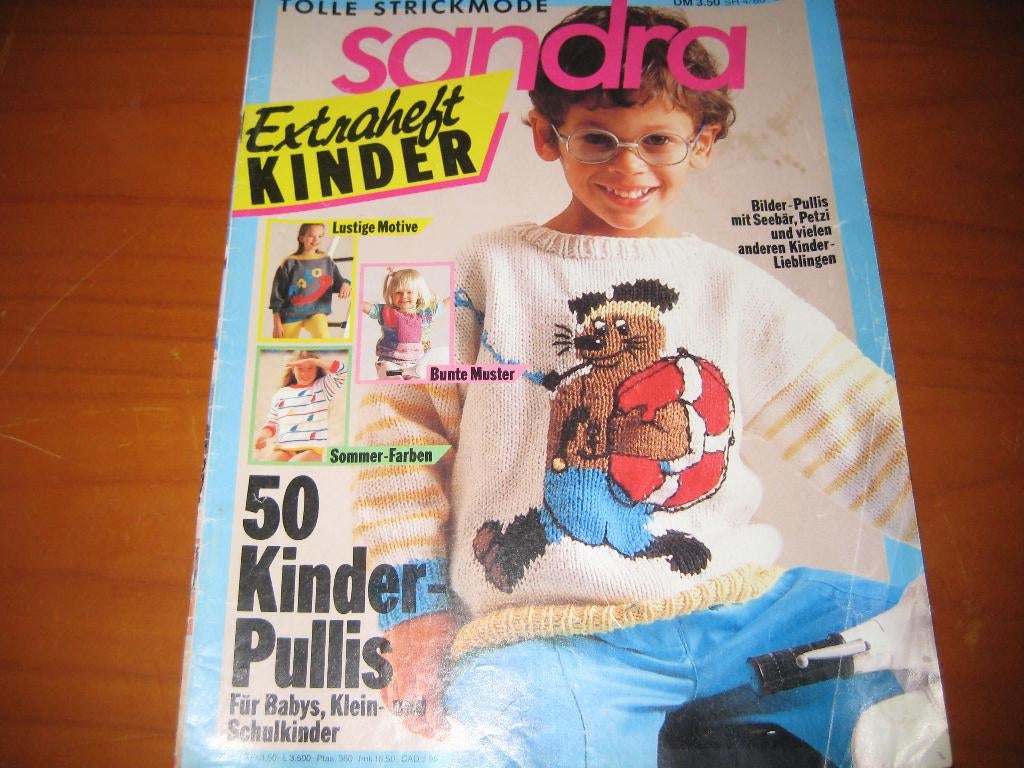 Sandra Extraheft Kinder: 50 Kinder-Pullis, Boeken, Ophalen of Verzenden, Zo goed als nieuw, Breien en Haken