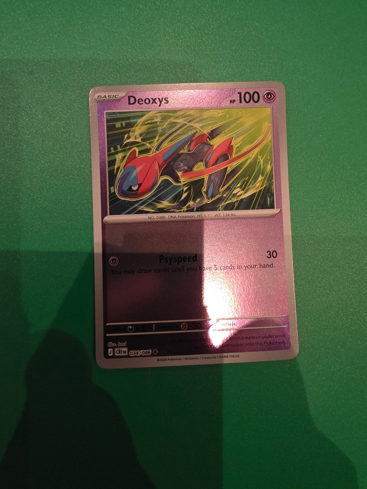Deoxys 034/086, Ophalen of Verzenden, Zo goed als nieuw