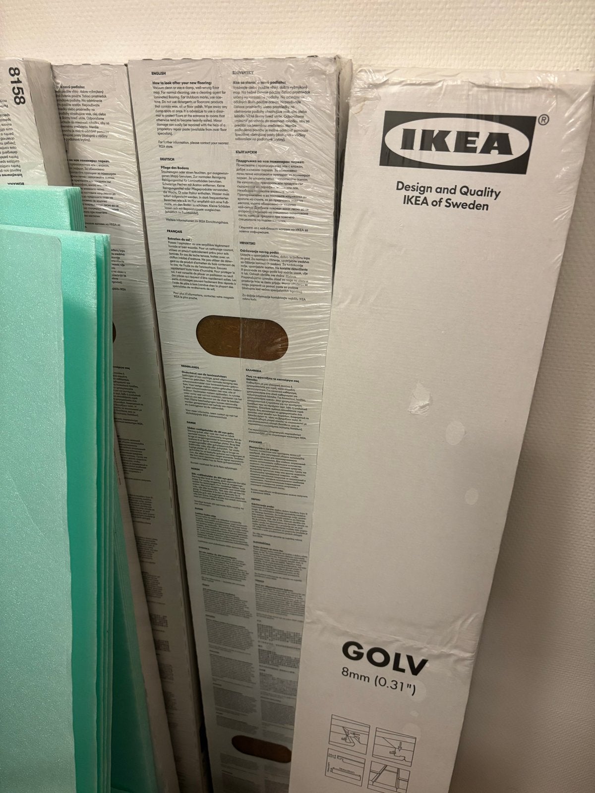 IKEA GOLV Laminaatvloer 8mm - Nieuw, Ophalen, Nieuw, 5 tot 10 m², 10 tot 30 cm