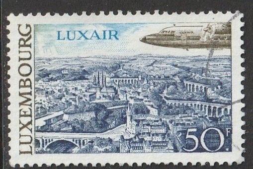 Luxemburg 1968 777 Luxair, Gest, Postzegels en Munten, Postzegels | Europa | Overig, Ophalen of Verzenden, Luxemburg, Gestempeld