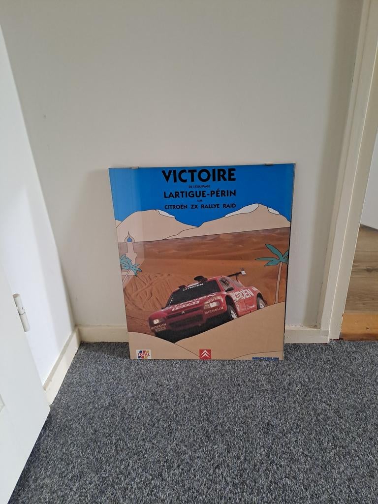 Mooie poster in lijst van Citroën ZX Rallye Raid., Ophalen of Verzenden, Zo goed als nieuw