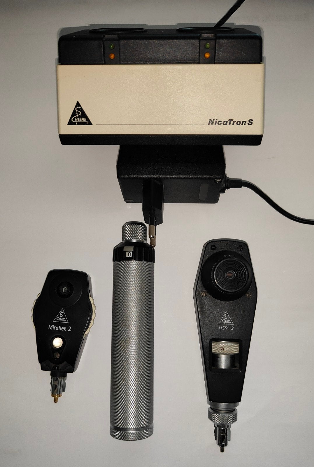 Heine  Ophthalmoscoop , Retinoscoop Set, Verzenden, Gebruikt, Overige meters