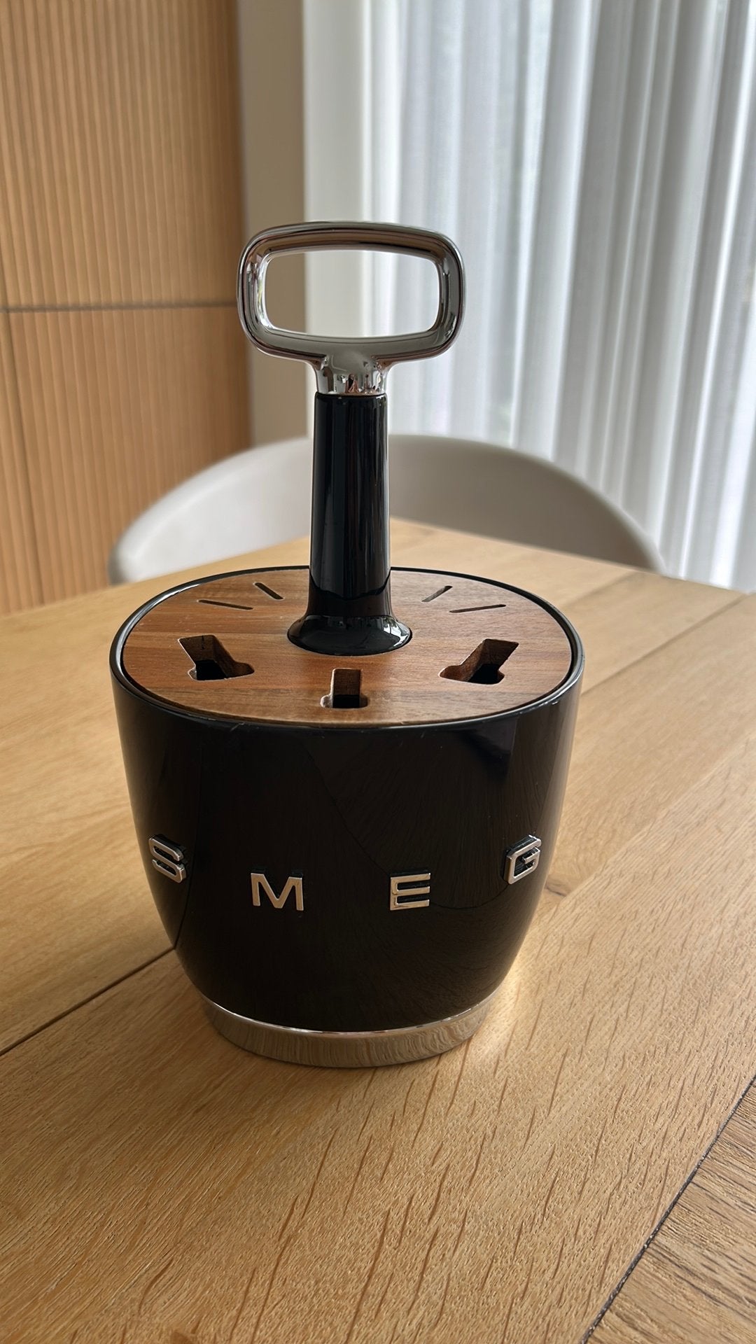 SMEG bestekhouder zwart, Ophalen of Verzenden, Zo goed als nieuw, Overige materialen