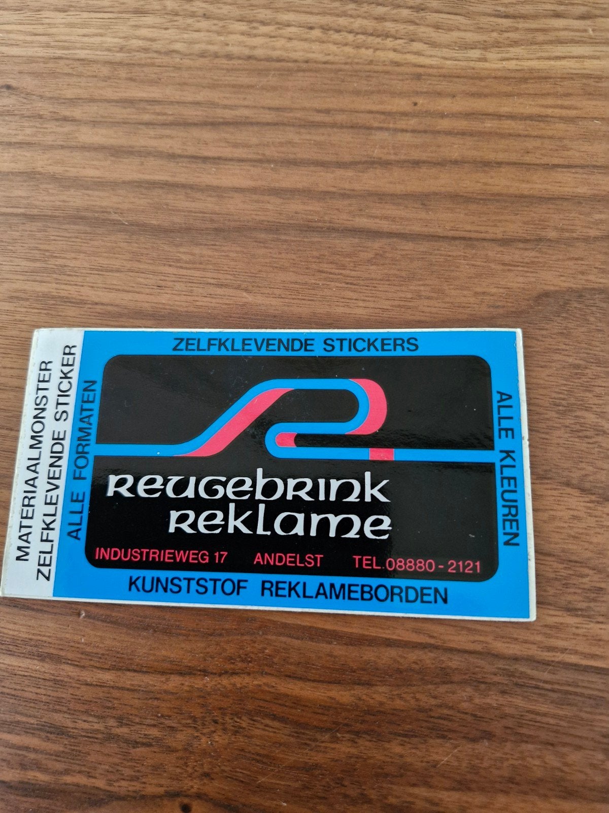 8778 Reugebrink Reklame Zelfklevende Sticker, Ophalen of Verzenden, Gebruikt, Bedrijf of Vereniging
