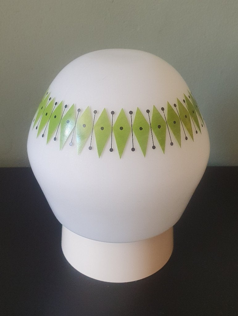 Vintage Philips plafondlamp/wandlamp - Bollamp met decoratie, Ophalen of Verzenden, Gebruikt, Glas, Vintage, retro, philips, design, dutch design