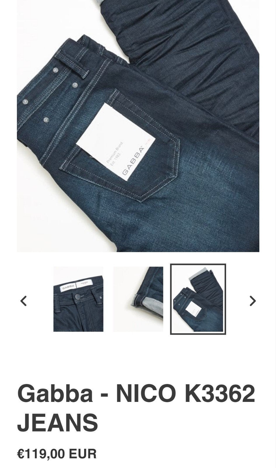 Nieuwe heren spijkerbroek t.w.v €119, Gabba, Blauw, Nieuw, Ophalen of Verzenden