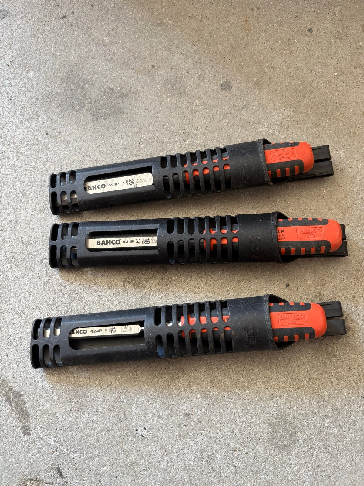 Bahco 424P Beitelset - 12, 18, 25 mm, Ophalen of Verzenden, Gebruikt, Beitel