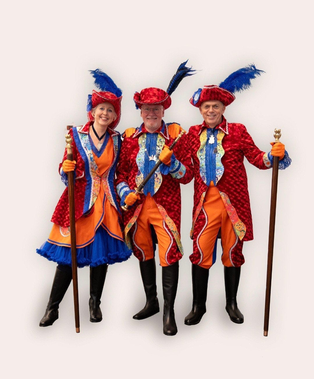 Carnavalskleding Rood/Blauw/Oranje - Diverse Maten, Carnaval, Kleding, Ophalen, Maat 38/40 (M)