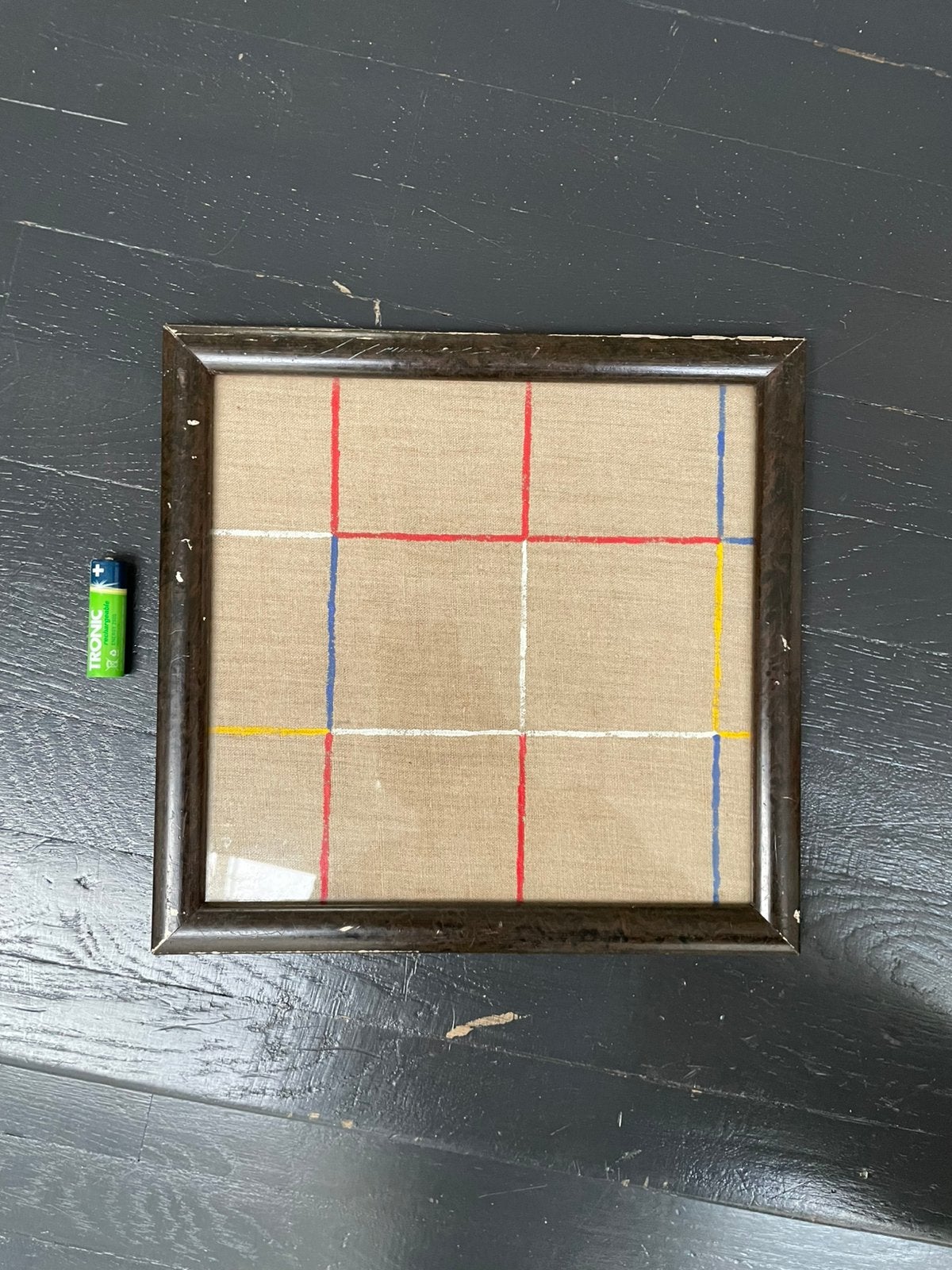 Klein schilderij doek achter glas 1930-1960, Verzenden