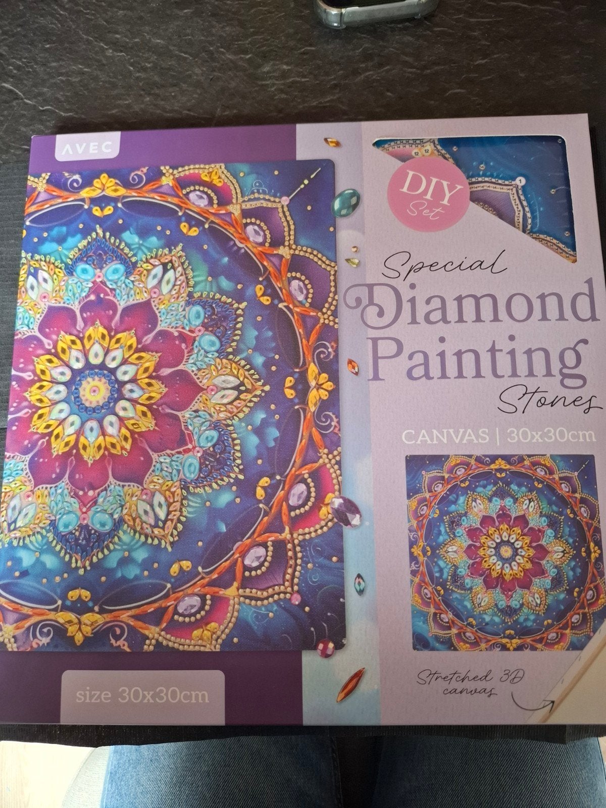 Diamond Painting DIY Set - Mandala 30x30cm, Ophalen of Verzenden