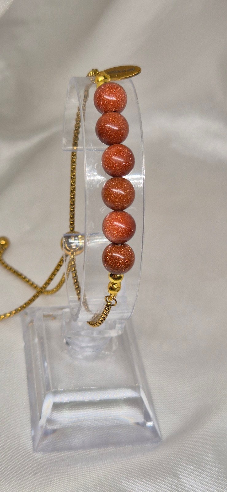 'Red goldstone' armband, Ophalen of Verzenden, Nieuw, Rood