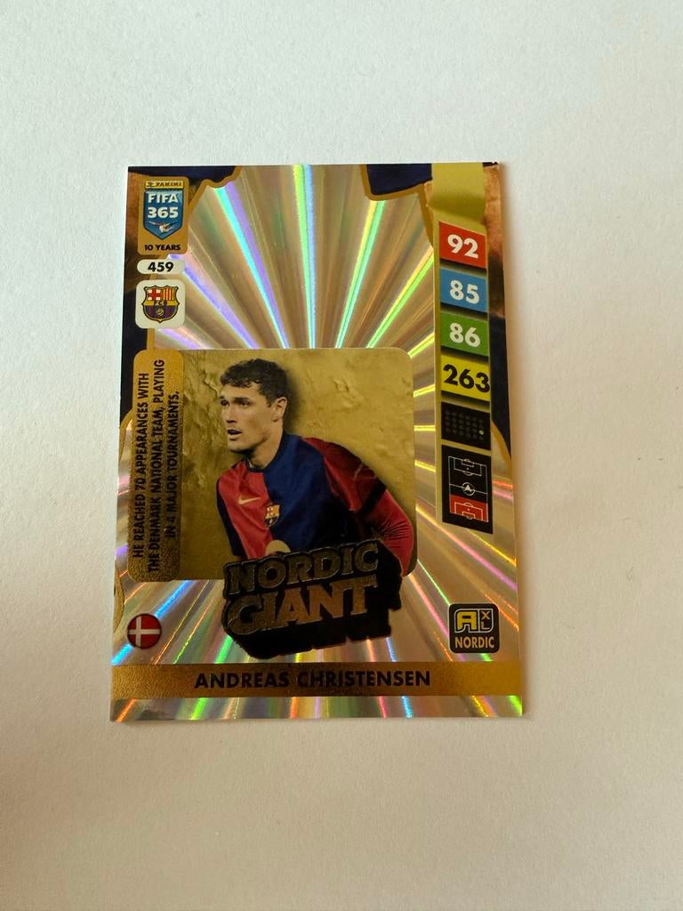 Panini FIFA 365 Nordic Giant Andreas Christensen kaart #459, Ophalen of Verzenden, Zo goed als nieuw, Buitenlandse clubs, Spelerskaart