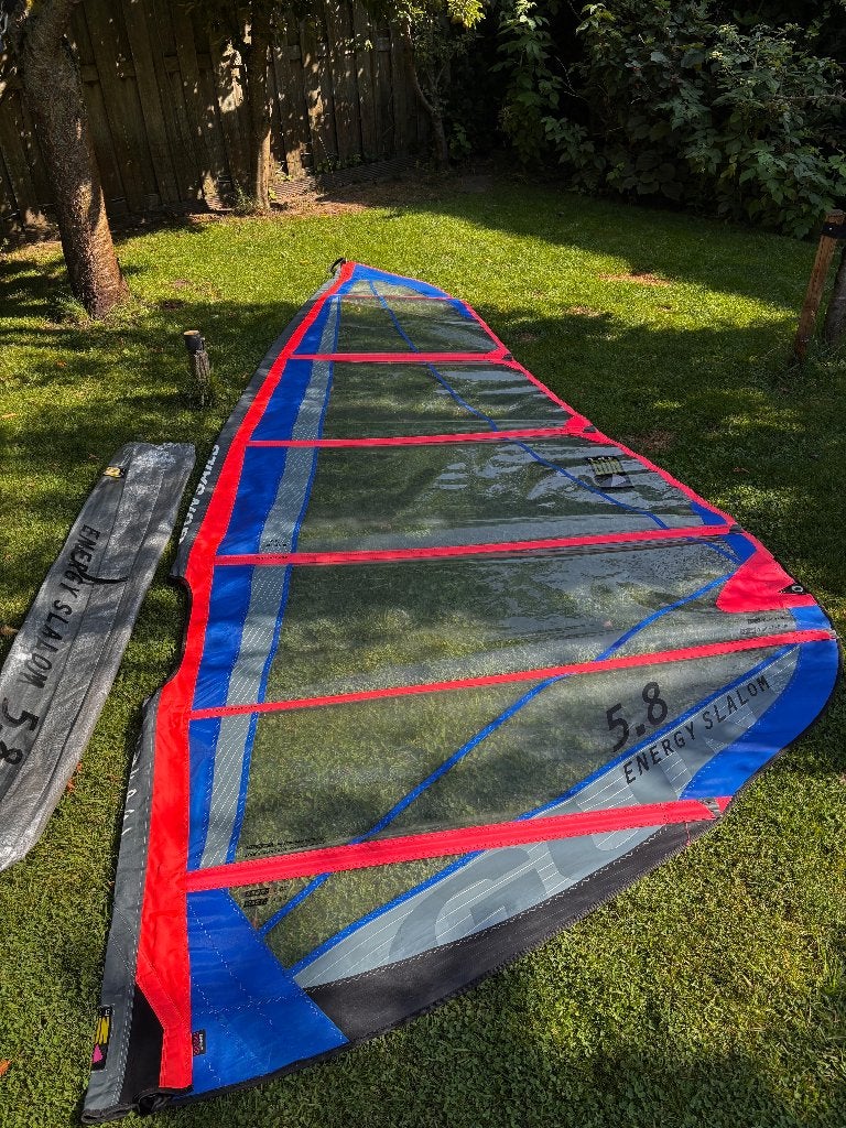 Gun Sails Energy Slalom 5.8, Watersport en Boten, Windsurfen, Ophalen, Gebruikt, 5 tot 6.5 m², Gunsails