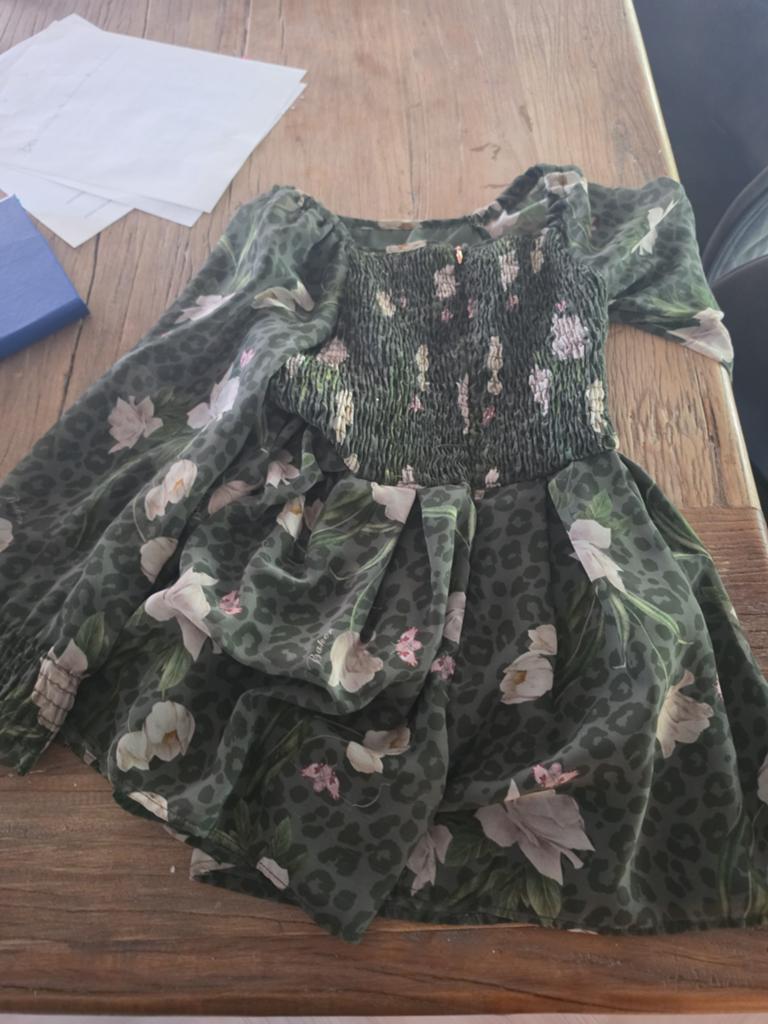 Ted Baker jurk met bloemenprint, maat 4 jaar, Kinderen en Baby's, Ophalen of Verzenden, Zo goed als nieuw, Ted Baker, Meisje