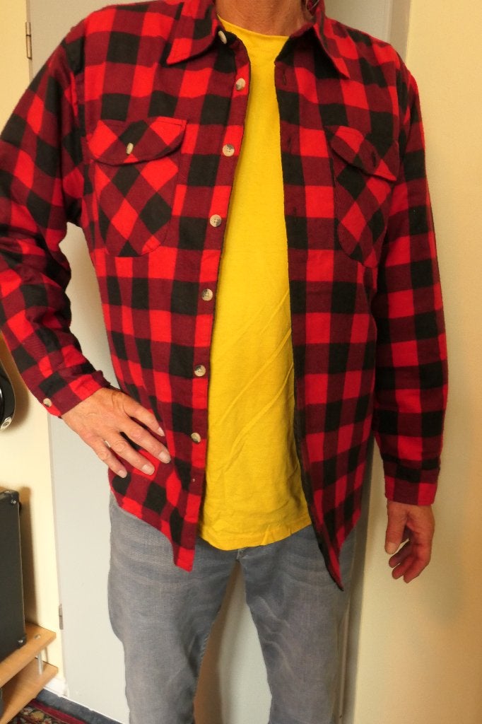 Houthakkers overhemd, Ophalen of Verzenden, Zo goed als nieuw, Rood, Halswijdte 43/44 (XL)