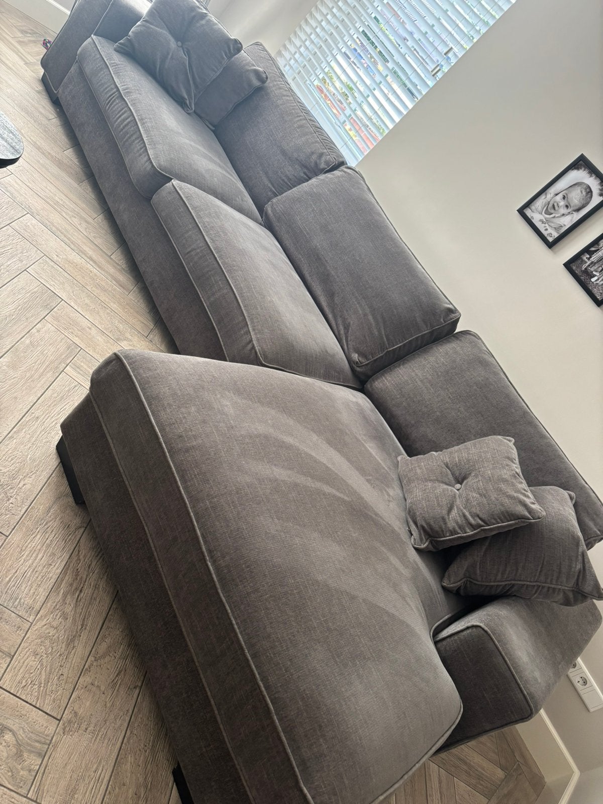 Urban sofa loungebank met hocker, Ophalen, Landelijk modern, 75 tot 100 cm, Zo goed als nieuw