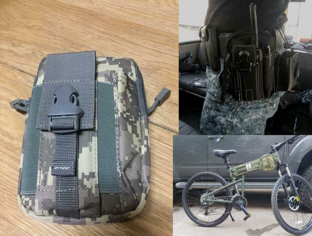 Heuptasje waterdicht Riemtasje outdoor voor mobiel camo, Verzenden, Nieuw, Grijs