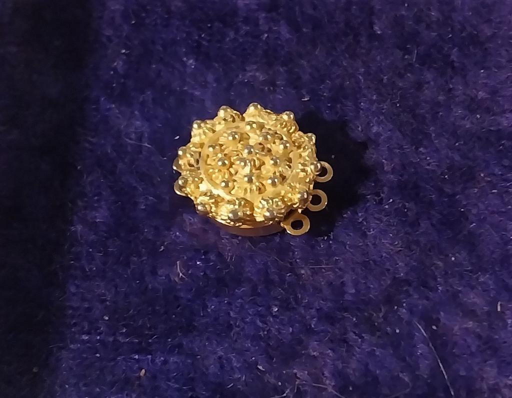 Zeeuwse Boerenknoop kettingslot Goldplated, Verzenden, Goud