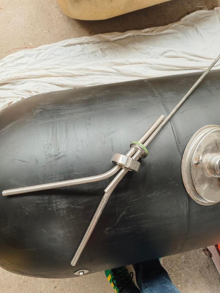 RVS gisttank bier brouwen/vergisten 200L - met koelleiding, Ophalen, Nieuw